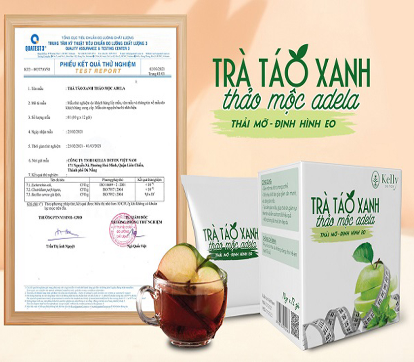 trà táo xanh thảo mộc Adela